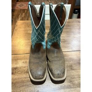 Twisted X WXBA002 Western Work Boot - Alloy SQUARE Toe BROWN 8B